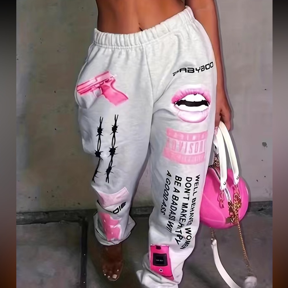 Boss Babe Printed Joggers